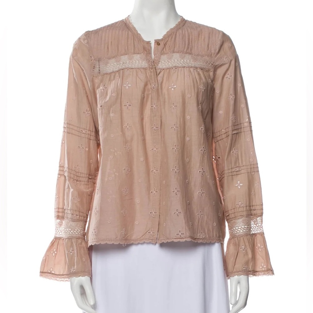 ULLA JOHNSON Crew Neck Long Sleeve Blouse size 4